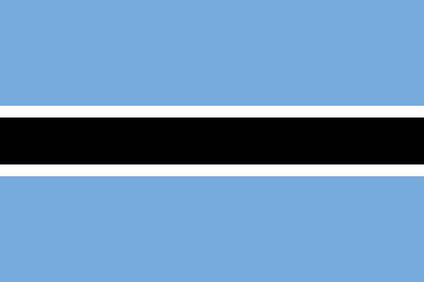 Flag of Botswana. Vector flag with official colors and correct proportion.